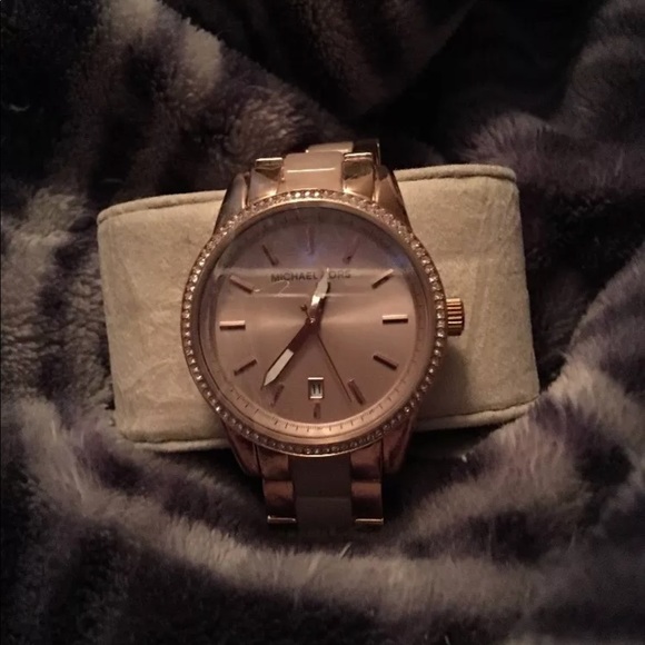 MICHAEL KORS MK6349 WOMEN\'S Pink BLUSH WATCH New time piece statement
